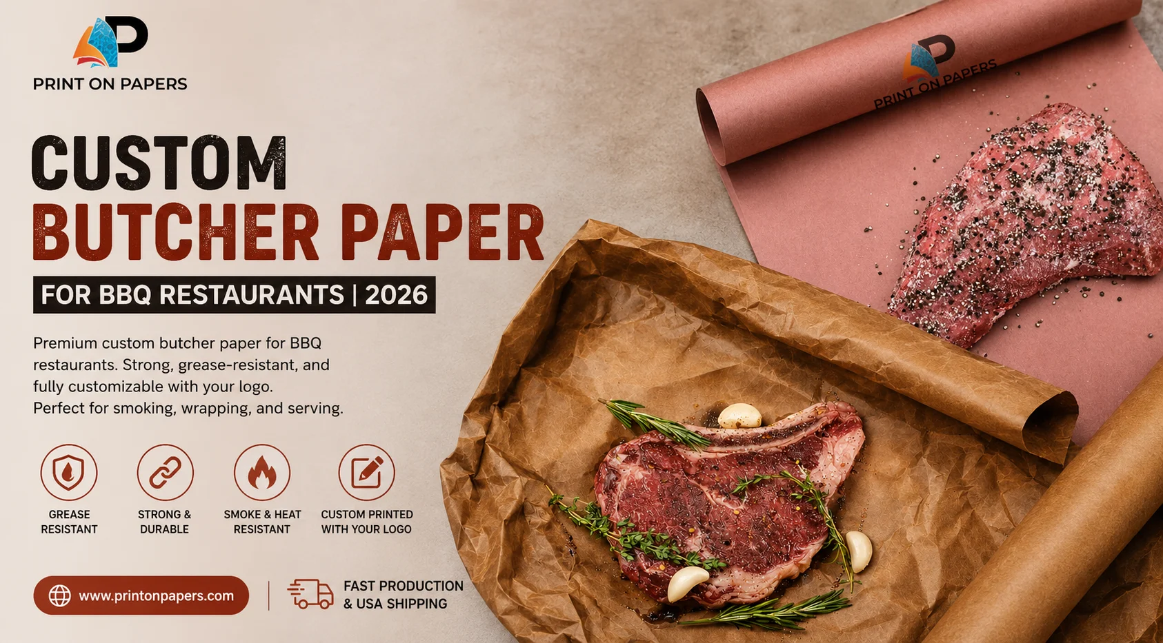 Custom Butcher Paper for BBQ Restaurants