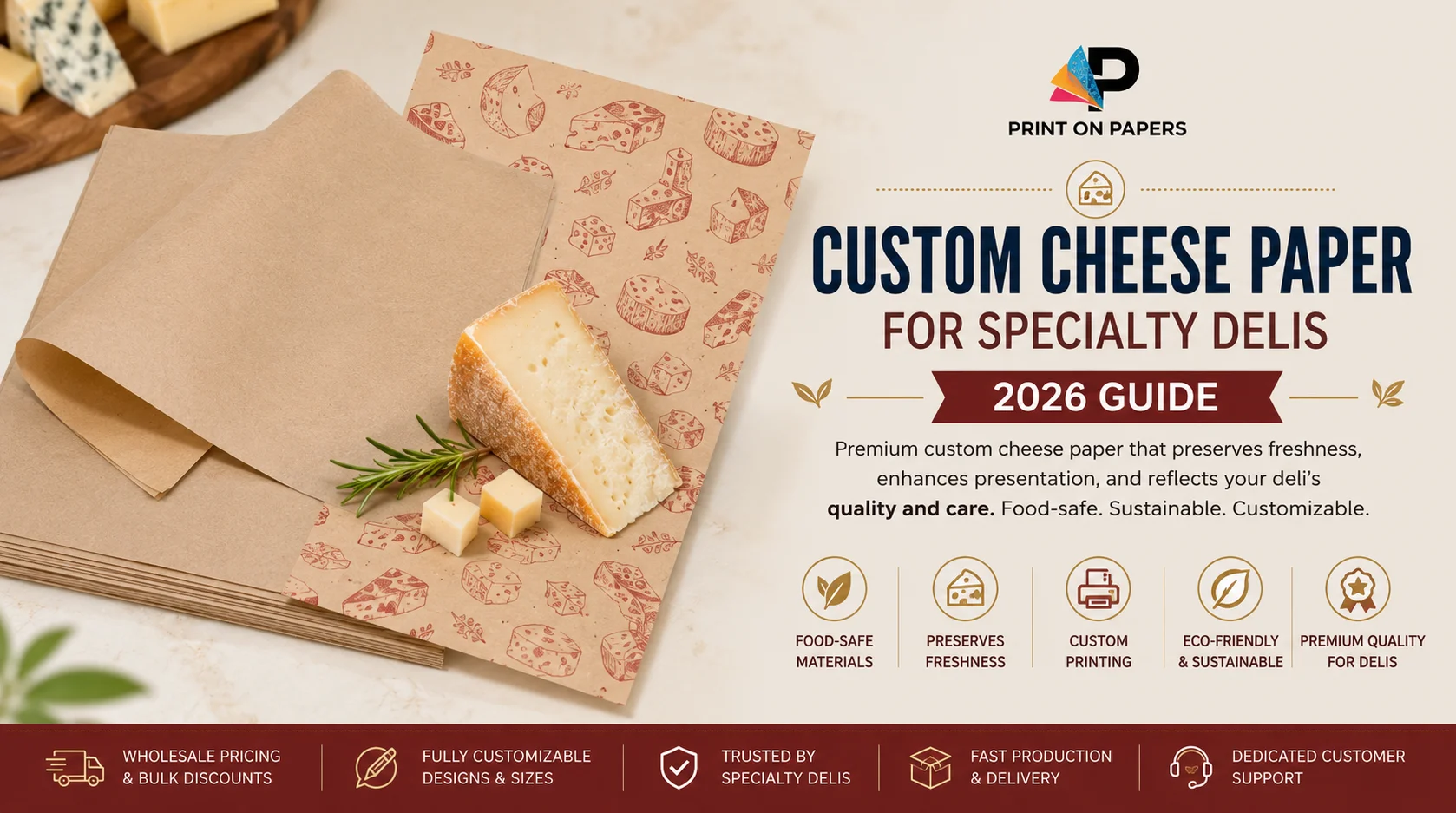 Custom Cheese Paper for Specialty Delis