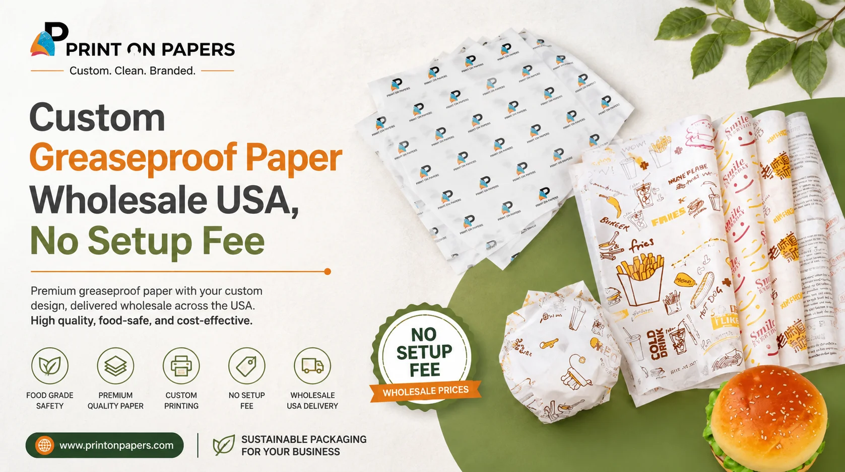 Custom Greaseproof Paper Wholesale USA