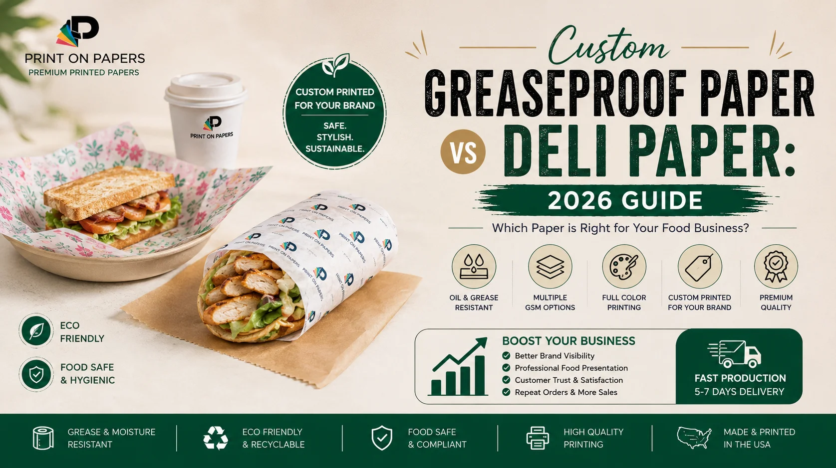 Custom Greaseproof Paper vs Deli Paper