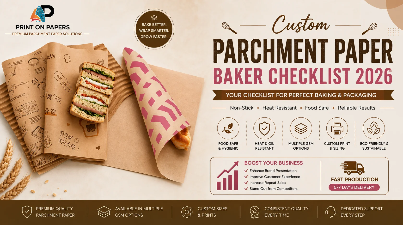 Custom Parchment Paper Baker