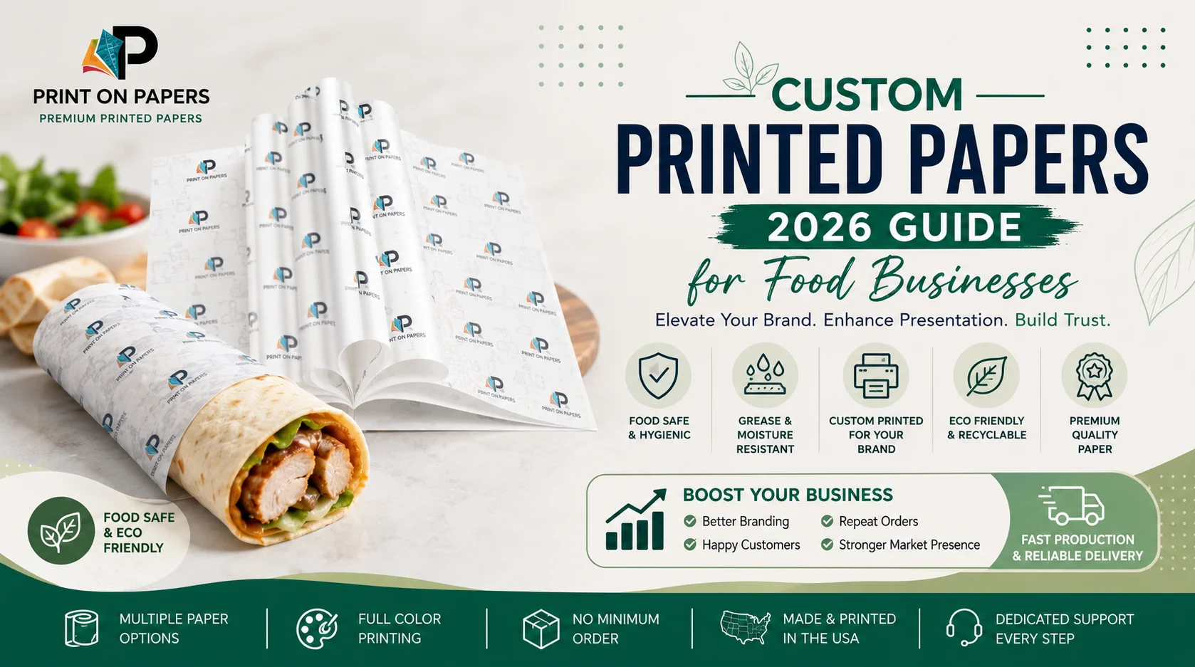 Custom Printed Papers for Food Businesses