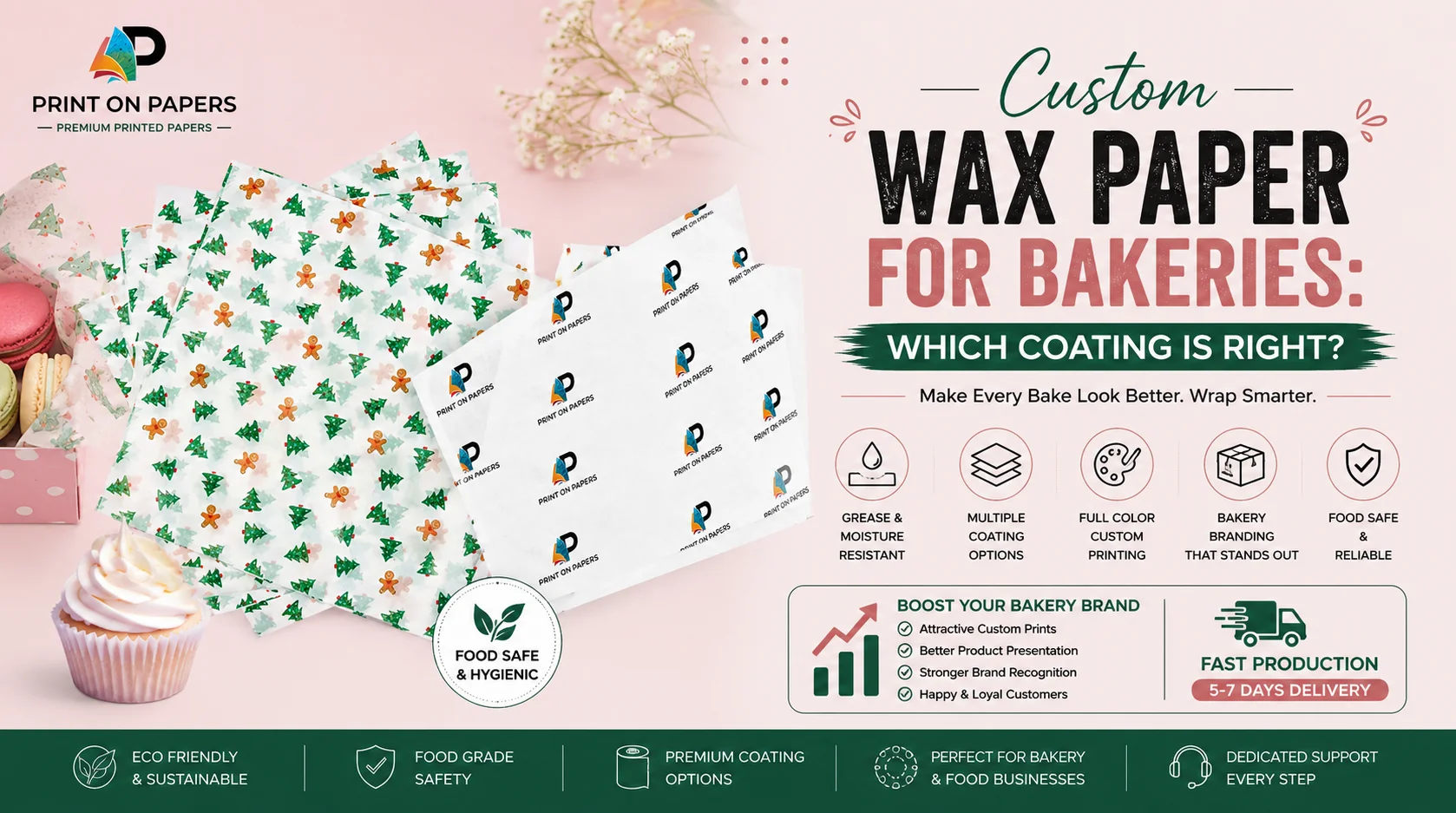 Custom Wax Paper for Bakeries