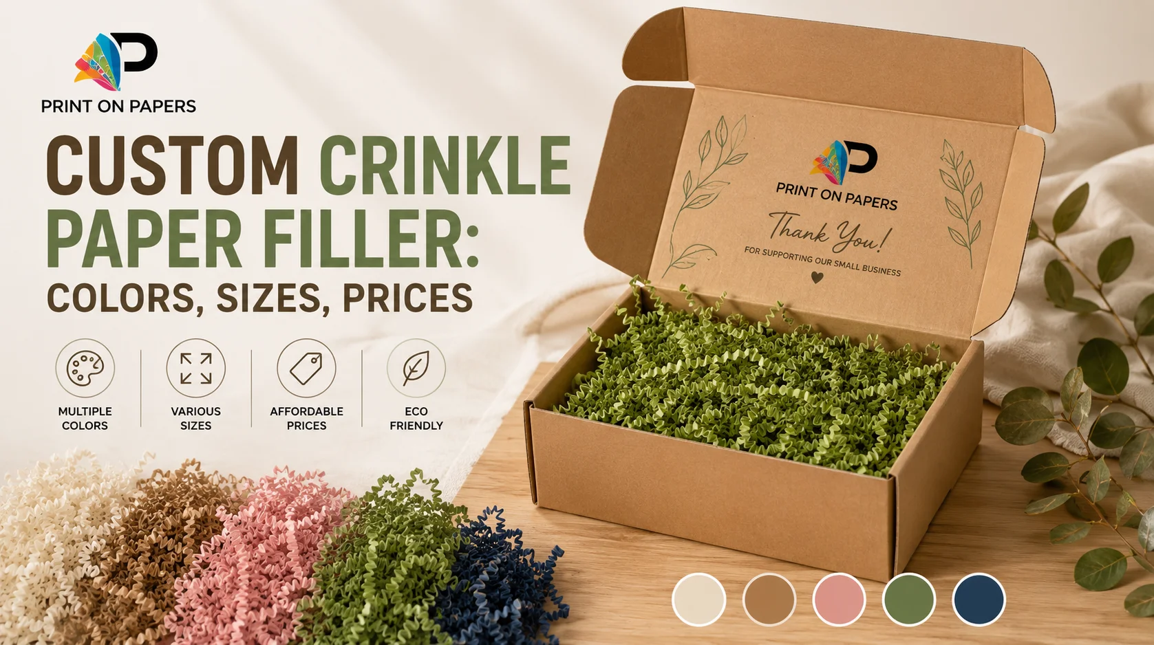 custom crinkle paper