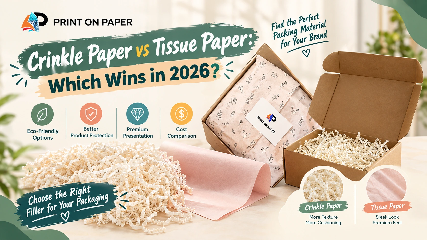 Crinkle Paper vs Tissue Paper